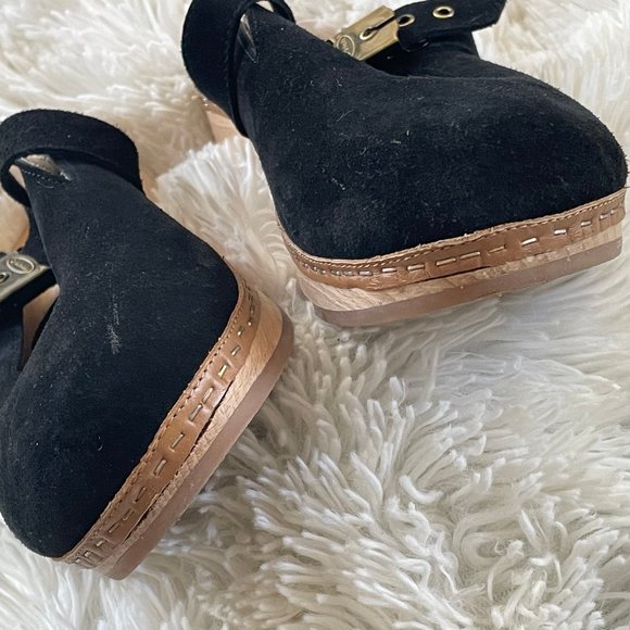 Dr. Scholl's Original Collection Black Suede Clogs - Picture 8 of 12